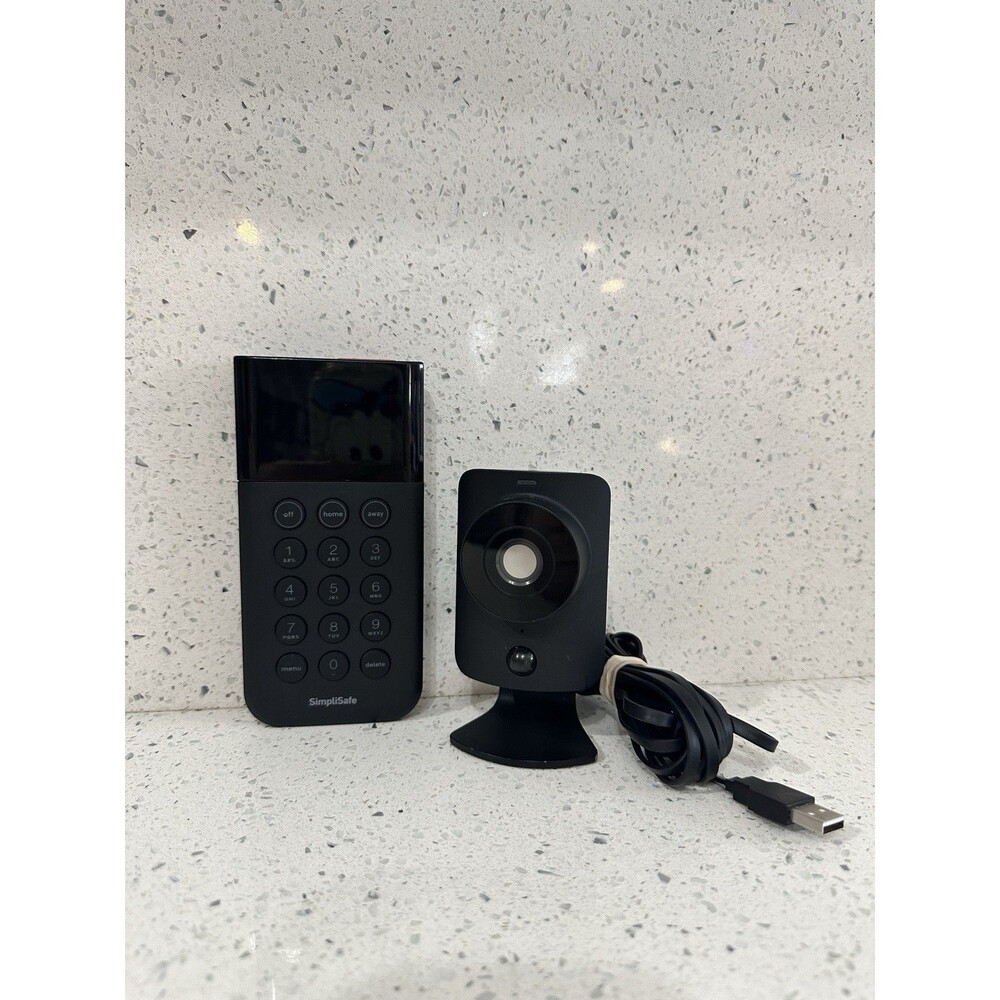 SimpliSafe Security System Keypad SSKP3 and Camera SSCM1 2pc Bundle in Black